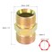 X AUTOHAUX M22x15 to M22x15 Male Thread Car Straight Iron Hose Pipe Fitting Connector Adapter 2 Pcs
