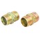 X AUTOHAUX M22x15 to M22x15 Male Thread Car Straight Iron Hose Pipe Fitting Connector Adapter 2 Pcs