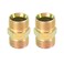 X AUTOHAUX M22x15 to M22x15 Male Thread Car Straight Iron Hose Pipe Fitting Connector Adapter 2 Pcs