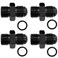 YSIL 6AN Male Flare to 6AN ORB Fuel Pump Rail Fitting Adapter Aluminum 4PCS