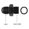 YSIL 6AN Male Flare to 8AN ORB Fuel Pump Rail Fitting Adapter Aluminum 2PCS