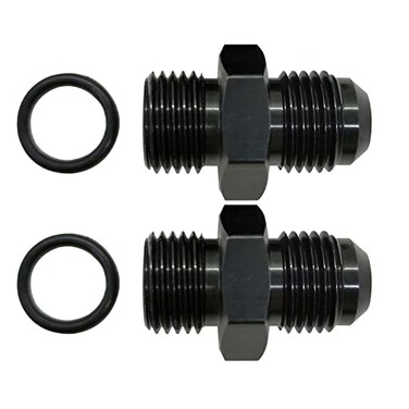YSIL 6AN Male Flare to 8AN ORB Fuel Pump Rail Fitting Adapter Aluminum 2PCS