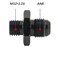 YSIL 6AN Male Flare to M12 x 125mm Male Metric Fuel Pipe Hose Fitting Adapter Aluminum Alloy Black Anodized Surface 2PCS