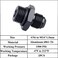 YSIL 6AN Male Flare to M14 x 15mm Male Metric Fuel Pipe Hose Fitting Adapter Aluminum Alloy Black Anodized Surface 2PCS