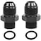YSIL 6AN Male Flare to M16 x 15mm Male Metric Fuel Pipe Hose Fitting Adapter Aluminum Alloy Black Anodized Surface 2PCS