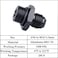 YSIL 6AN Male Flare to M16 x 15mm Male Metric Fuel Pipe Hose Fitting Adapter Aluminum Alloy Black Anodized Surface 2PCS