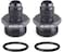 ZHSYMX 6AN Flare to 10AN ORB Male Oring Boss Fuel Pump Rail Adapter Fitting Aluminum Black 2PCS