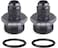 ZHSYMX 6AN Flare to 10AN ORB Male Oring Boss Fuel Pump Rail Adapter Fitting Aluminum Black 2PCS