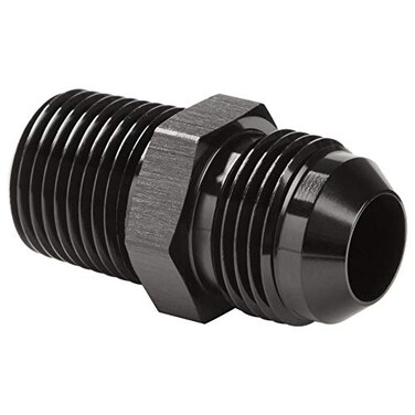 Podavelle 10AN Male Flare to 12 NPT Pipe Male Fitting Adapter Union Connector Straight Aluminum Black