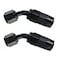ROSY PIXEL 2Pcs 6AN 45 Degree Swivel Hose End Fitting for Fuel Oil Line for CPE Braided Hose Aluminum Black 45 Degree