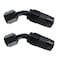 ROSY PIXEL 2Pcs 6AN 45 Degree Swivel Hose End Fitting for Fuel Oil Line for CPE Braided Hose Aluminum Black 45 Degree
