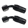 ROSY PIXEL 2Pcs 6AN 45 Degree Swivel Hose End Fitting for Fuel Oil Line for CPE Braided Hose Aluminum Black 45 Degree