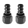 X AUTOHAUX 2pcs 6061 Aluminum AN12 Straight Push Lock Hose Fitting End for Car Fuel Line