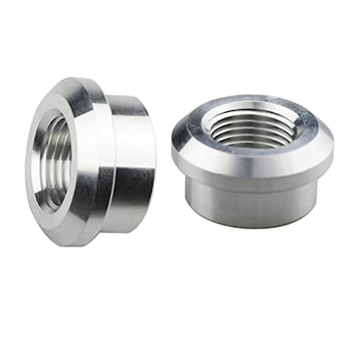 KRD PERFORMANCE Aluminum M12x15 Female Metric Weld On Bung Weldable Fuel Tank Fitting 2pcs Natural