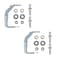 Fitede 38456 Front LH Driver Side Door Hinge Pin and Bushing Kit Fits for Chevy Silverado GMC Sierra Yukon Cadillac Replaces 6038456 89025539