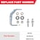 Fitede 38456 Front LH Driver Side Door Hinge Pin and Bushing Kit Fits for Chevy Silverado GMC Sierra Yukon Cadillac Replaces 6038456 89025539
