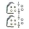 IBESTWOLF 38456 Pair Door Hinge Pin and Bushing Kit Front Driver Side Compatible with 19992007 Chevrolet Silverado GMC Sierra Yukon Cadillac