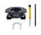 Knomix Plastic Left Hinge Swivel XM4 U Shaped Metal Hinge Lock Grove Replacement for Sony WH1000XM4 WH1000XM4 Headphone Left
