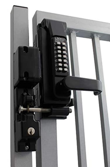 Lockey USA Sumo GL2 DC Jet Black Marine Grade Mechanical Double Combination Surface Mount Lever Gate Lock GL2JBMGDC Large