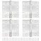 MUKCHAP 4 Packs Modern Silver Stainless Steel Door Hinges 45 x 45 Inches Polished Finish 4 Holes 4 Count