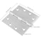 MUKCHAP 4 Packs Modern Silver Stainless Steel Door Hinges 45 x 45 Inches Polished Finish 4 Holes 4 Count