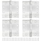 MUKCHAP 4 Packs Modern Silver Stainless Steel Door Hinges 45 x 45 Inches Polished Finish 4 Holes 4 Count