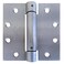 Kwikset Tell Manufacturing Spring Hinge 45x45 Inch Commercial Full Mortise Square Hinge in Satin Chrome with a Template Screw Pattern HG100014