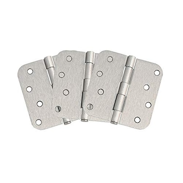 Design House Plain Bearing Door Hinge 3Pack 4 x 4 in 58 in Radius Satin Nickel Steel Removable Pin 181594