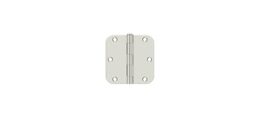 Deltana S35R514 312 x 312 x 58 Radius Hinge Residential Thickness Bright Nickel Finish