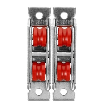 Mobestech Stainless Steel Sliding Door Wheels Replacement Kit with Nylon Bearings for Smooth Quiet Operation on Patio Closet Wardrobe Doors 2 Pack