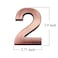 Jerrybaby 39 Inch House Numbers ABS Engineering Plastics 1 Pc SelfAdhesive Numbers for Apartment Hotel Door Waterproof Brass Address Number 2