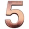 Jerrybaby 39 Inch House Numbers ABS Engineering Plastics 1 Pc SelfAdhesive Numbers for Apartment Hotel Door Waterproof Brass Address Number 5