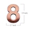 Jerrybaby 39 Inch House Numbers ABS Engineering Plastics 1 Pc SelfAdhesive Numbers for Apartment Hotel Door Waterproof Brass Address Number 8