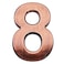 Jerrybaby 39 Inch House Numbers ABS Engineering Plastics 1 Pc SelfAdhesive Numbers for Apartment Hotel Door Waterproof Brass Address Number 8