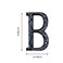 YICC 5 Inch High House Letters Solid Cast Iron Home Address Letters Perfect Matching Our 55 Inch House Numbers Black Finished Letter B
