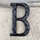 YICC 5 Inch High House Letters Solid Cast Iron Home Address Letters Perfect Matching Our 55 Inch House Numbers Black Finished Letter B