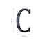 YICC 5 Inch High House Letters Solid Cast Iron Home Address Letters Perfect Matching Our 55 Inch House Numbers Black Finished Letter C