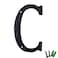 YICC 5 Inch High House Letters Solid Cast Iron Home Address Letters Perfect Matching Our 55 Inch House Numbers Black Finished Letter C