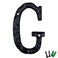 YICC 5 Inch High House Letters Solid Cast Iron Home Address Letters Perfect Matching Our 55 Inch House Numbers Black Finished Letter G