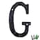 YICC 5 Inch High House Letters Solid Cast Iron Home Address Letters Perfect Matching Our 55 Inch House Numbers Black Finished Letter G