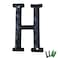 YICC 5 Inch High House Letters Solid Cast Iron Home Address Letters Perfect Matching Our 55 Inch House Numbers Black Finished Letter H