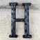 YICC 5 Inch High House Letters Solid Cast Iron Home Address Letters Perfect Matching Our 55 Inch House Numbers Black Finished Letter H