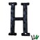 YICC 5 Inch High House Letters Solid Cast Iron Home Address Letters Perfect Matching Our 55 Inch House Numbers Black Finished Letter H