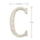 BetLight 5 Inch House Letters Cast Iron Home Address Letter Solid Heavy DutyEasy Install with Matching Screws Gold White Finished Letter C