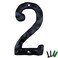 YICC 55 Inch House Numbers Cast Iron Home Address NumberMailbox Number Black Finished Number 2