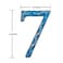 BetLight 55 Inch House Numbers Unique Cast Iron Metal AddressMailbox Number for Outside or Front Door Handmade Gold Blue Finish Number 7