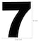 HOMUS 8 Inch Large House Numbers Black Modern Home Address Signage for Outside Wide Style Never Rust Number 7