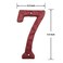 BetLight 55 Inch High Cast Iron House Number Solid Hammered Home Address Numbers Elegant Red FinishedNumber 7