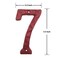 BetLight 55 Inch High Cast Iron House Number Solid Hammered Home Address Numbers Elegant Red FinishedNumber 7