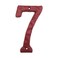 BetLight 55 Inch High Cast Iron House Number Solid Hammered Home Address Numbers Elegant Red FinishedNumber 7